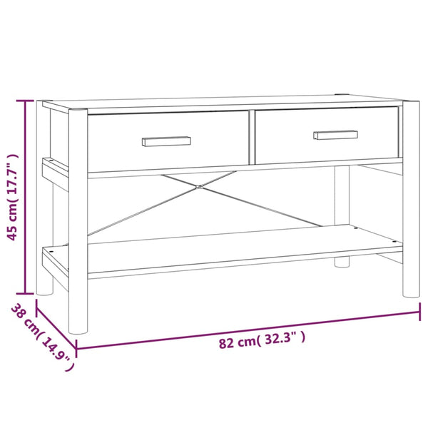 Schwarzer TV-Schrank 82 cm