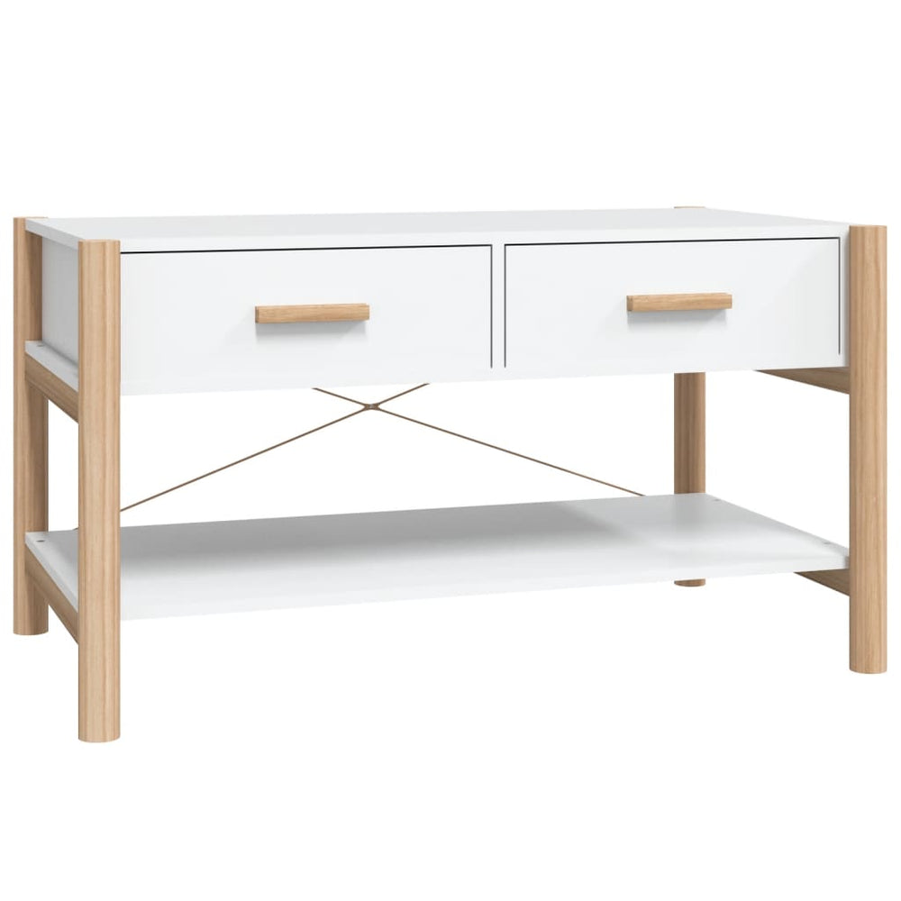 vidaXL Table basse blanc 82x48x45 cm Aggloméré