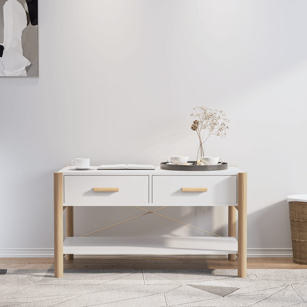 vidaXL Table basse blanc 82x48x45 cm Aggloméré