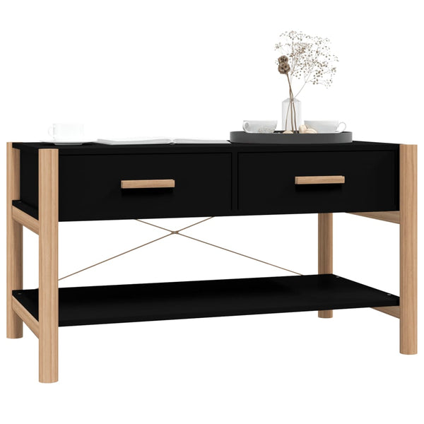 Schwarzer Couchtisch 82x48 cm