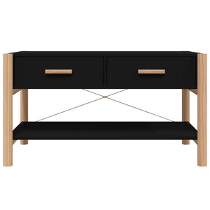 Schwarzer Couchtisch 82x48 cm