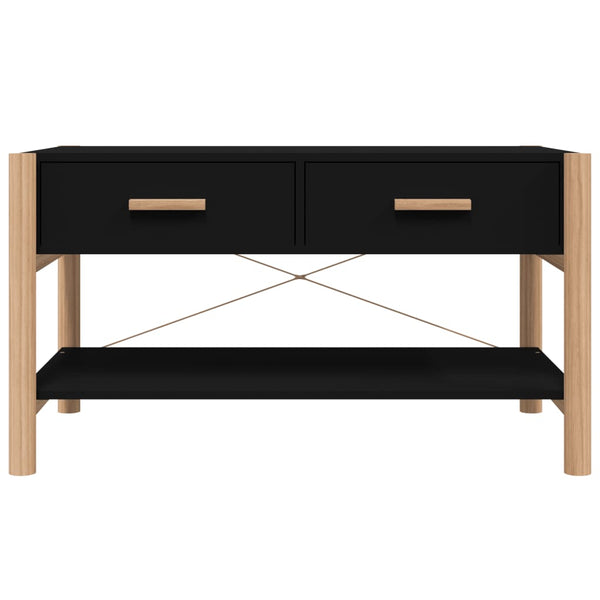 Schwarzer Couchtisch 82x48 cm