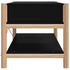 Schwarzer Couchtisch 82x48 cm
