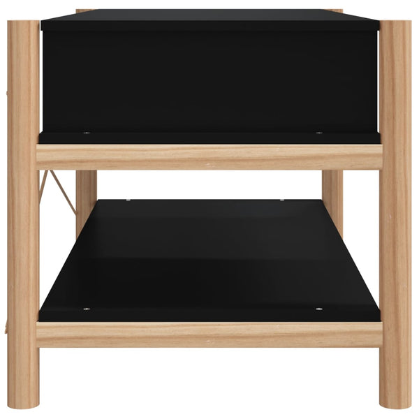Schwarzer Couchtisch 82x48 cm