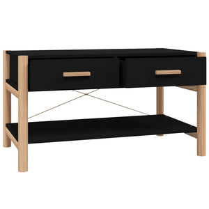 Schwarzer Couchtisch 82x48 cm