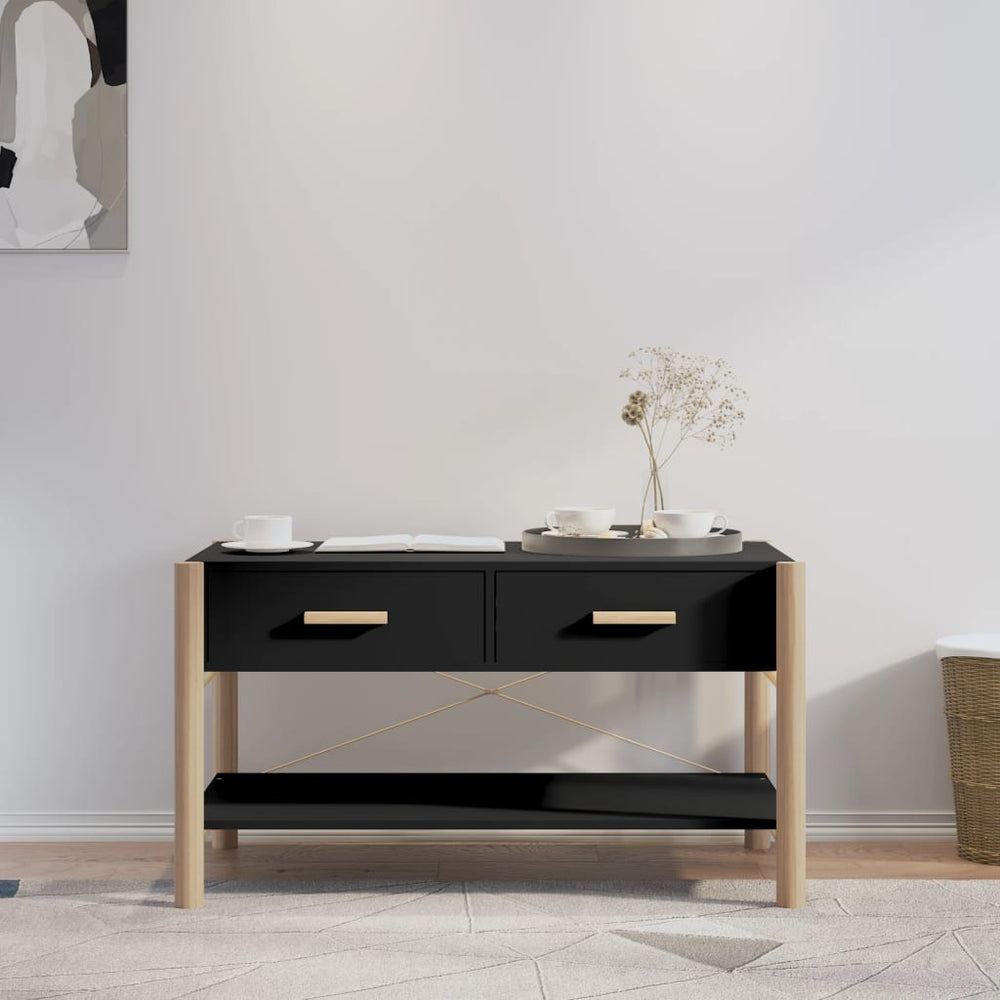 vidaXL Table basse noire 82x48x45 cm Aggloméré