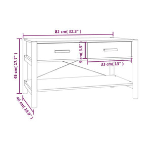 vidaXL Table basse 82x48x45 cm Bois d'ingénierie