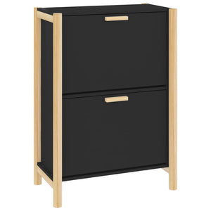 Schuhschrank Schwarz 57,5x33x80 cm