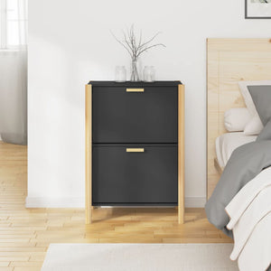 Schuhschrank Schwarz 57,5x33x80 cm