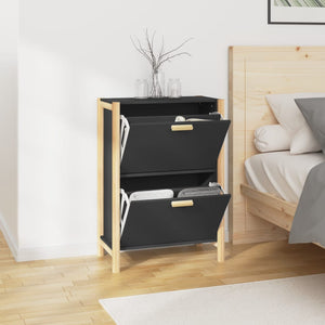 Schuhschrank Schwarz 57,5x33x80 cm