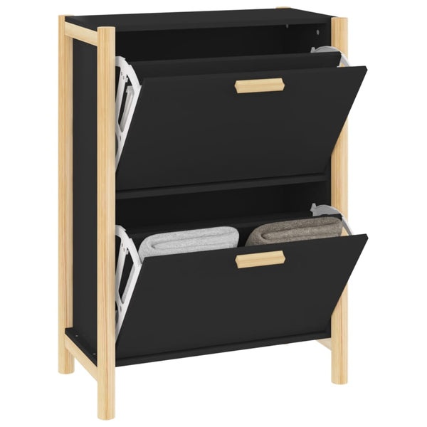 Schuhschrank Schwarz 57,5x33x80 cm