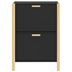 Schuhschrank Schwarz 57,5x33x80 cm