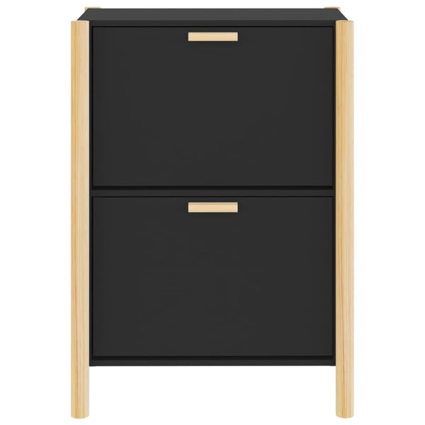 Schuhschrank Schwarz 57,5x33x80 cm