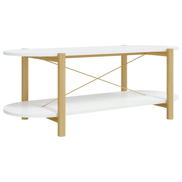 Weißer Couchtisch 110 cm Holzwerkstoff