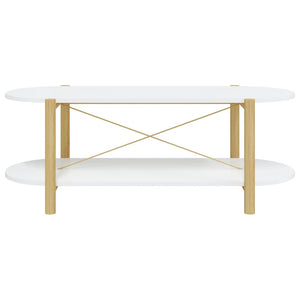 Weißer Couchtisch 110 cm Holzwerkstoff