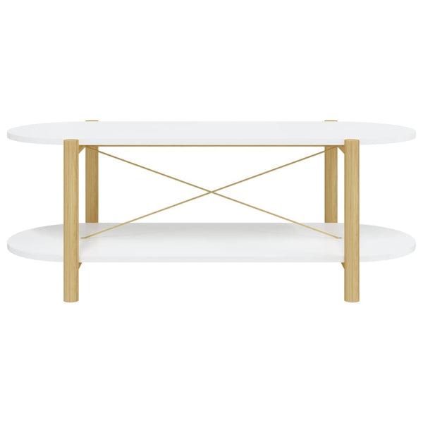 Weißer Couchtisch 110 cm Holzwerkstoff