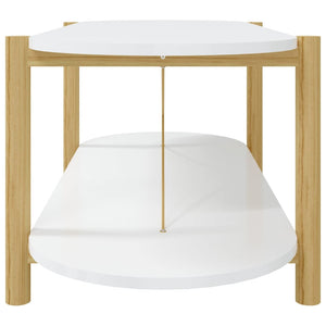 Weißer Couchtisch 110 cm Holzwerkstoff