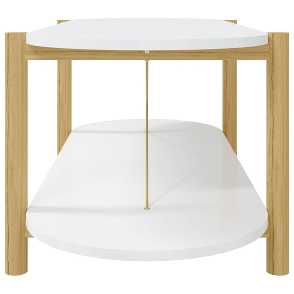 Weißer Couchtisch 110 cm Holzwerkstoff