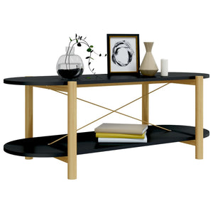 Schwarzer Couchtisch 110 cm
