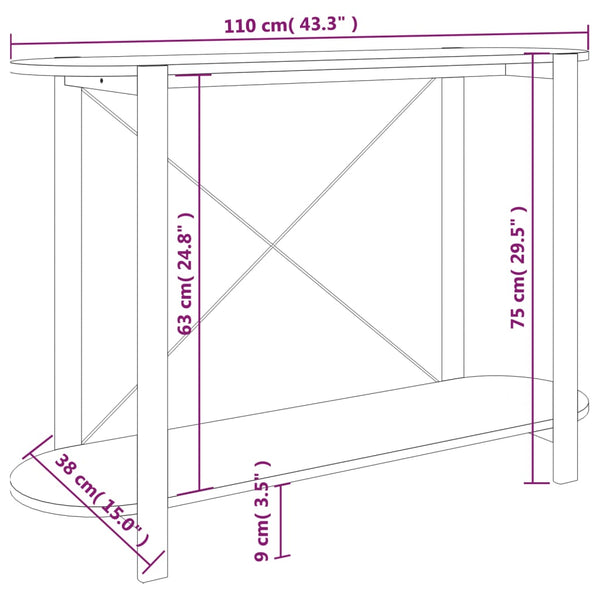 Konsolentisch aus Holzwerkstoff, 110 cm