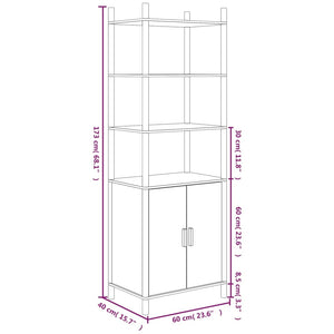 Highboard 60x40x173 cm Holzwerkstoff