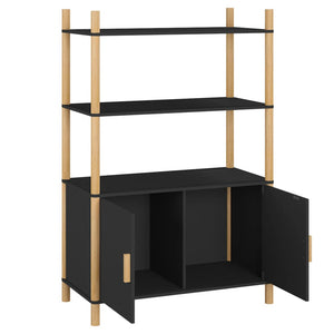 Schwarzes Highboard 80x121 cm