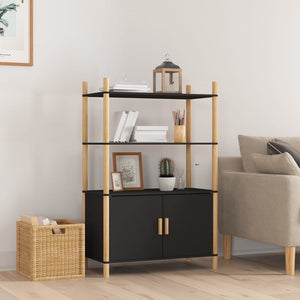 Schwarzes Highboard 80x121 cm