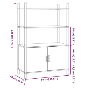 Buffet haut vidaXL 80x40x121 cm Aggloméré