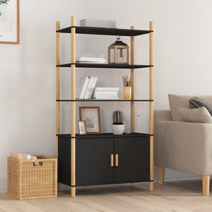 Schwarzes Highboard 80x40x153cm