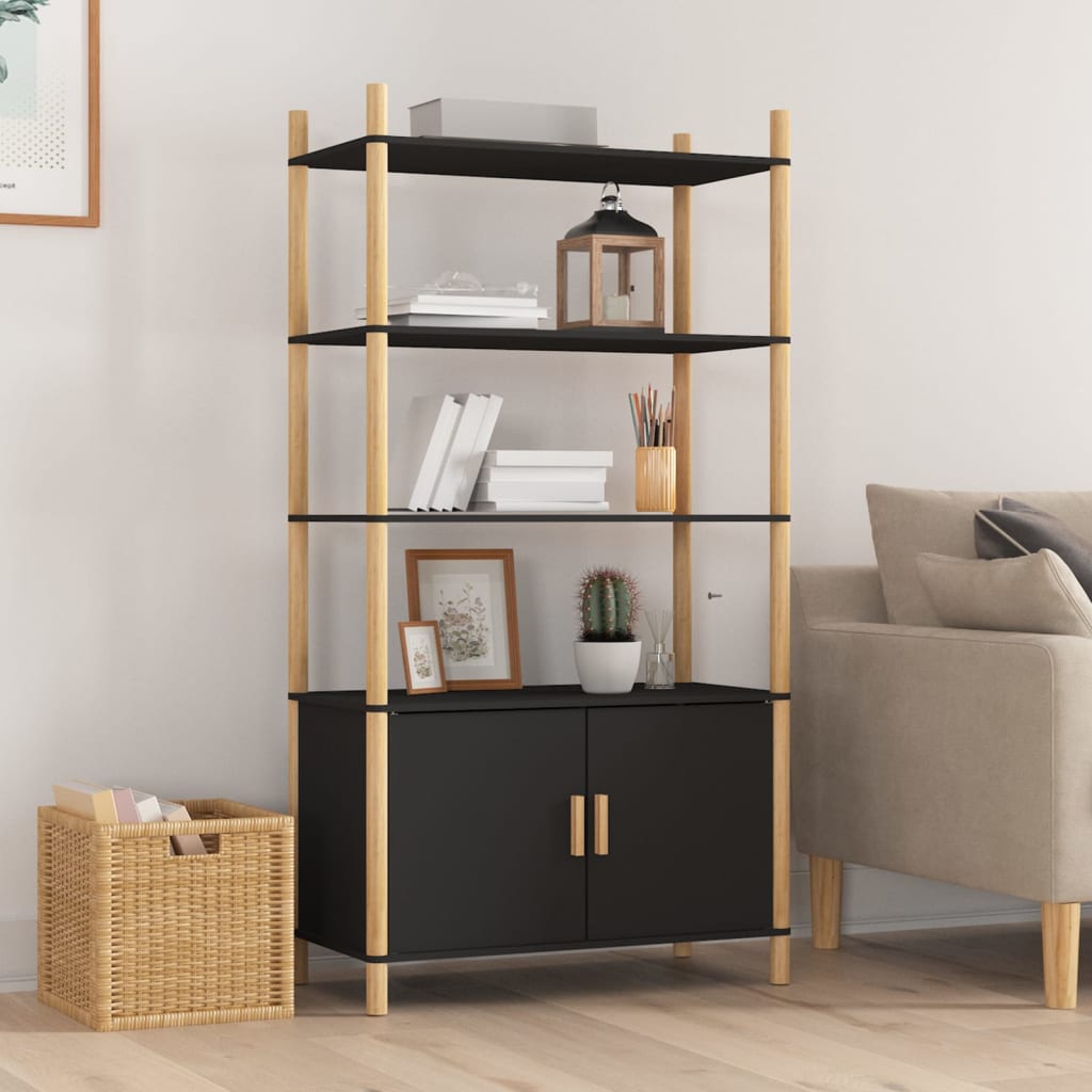 Schwarzes Highboard 80x40x153cm