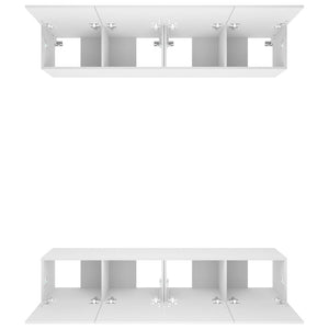TV-Schränke 4 Stk. Weiß 80x30x30 cm Holzwerkstoff