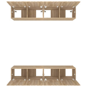TV-Schränke 4 Stk. Sonoma-Eiche 80x30x30 cm Holzwerkstoff