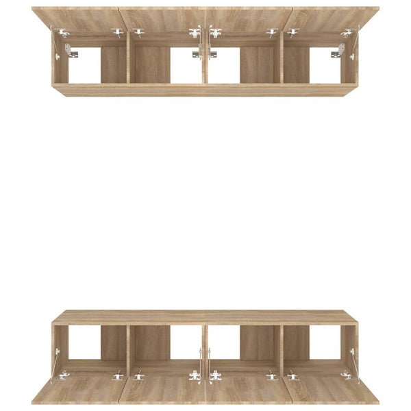 TV-Schränke 4 Stk. Sonoma-Eiche 80x30x30 cm Holzwerkstoff