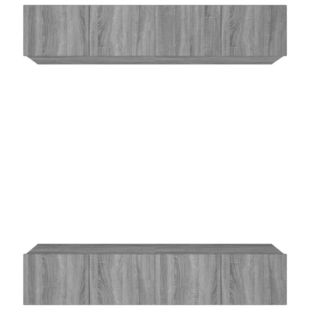 TV-Schränke 4 Stk. Grau Sonoma 80x30x30 cm Holzwerkstoff