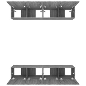 TV-Schränke 4 Stk. Grau Sonoma 80x30x30 cm Holzwerkstoff