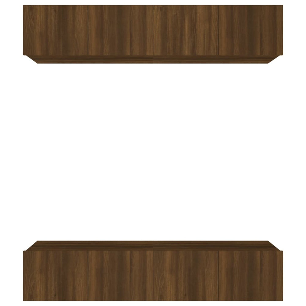 TV-Schränke 4 Stk. Braun Eichen-Optik 80x30x30 cm Holzwerkstoff
