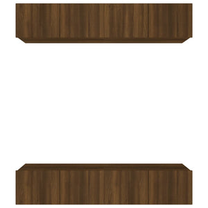 TV-Schränke 4 Stk. Braun Eichen-Optik 80x30x30 cm Holzwerkstoff