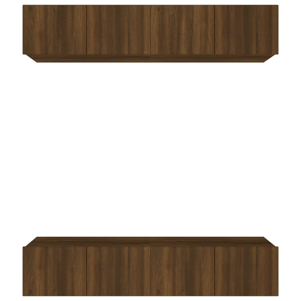 TV-Schränke 4 Stk. Braun Eichen-Optik 80x30x30 cm Holzwerkstoff