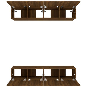 TV-Schränke 4 Stk. Braun Eichen-Optik 80x30x30 cm Holzwerkstoff