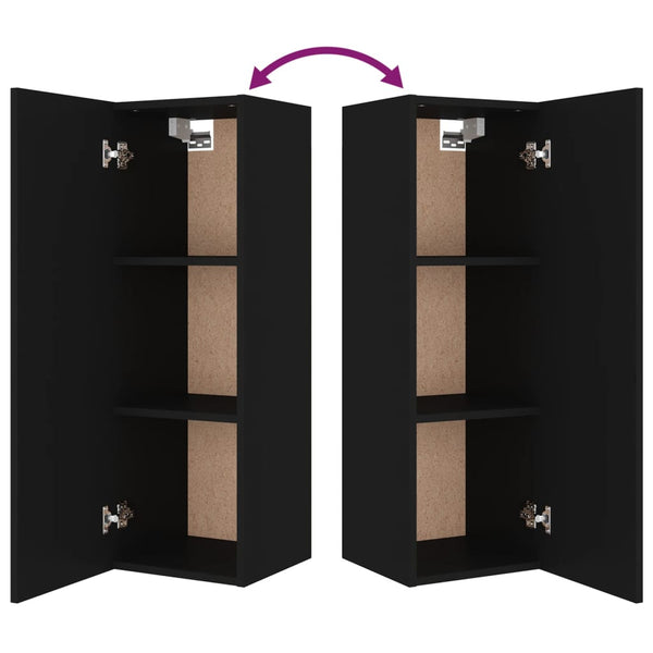 4-tlg. TV-Schrank-Set Schwarz Holzwerkstoff