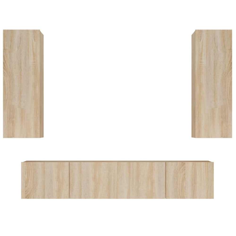 4-tlg. TV-Schrank-Set Sonoma-Eiche Holzwerkstoff