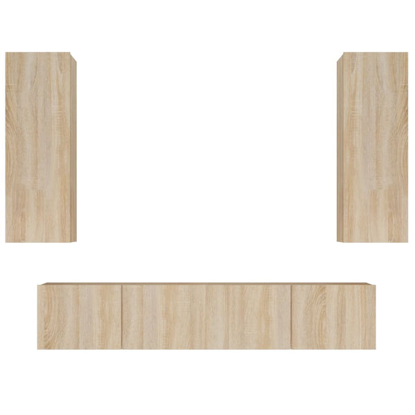 4-tlg. TV-Schrank-Set Sonoma-Eiche Holzwerkstoff