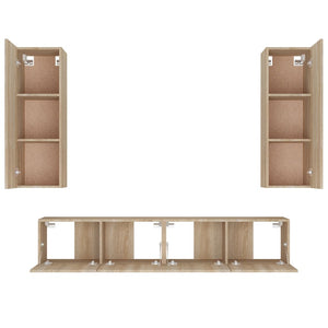 4-tlg. TV-Schrank-Set Sonoma-Eiche Holzwerkstoff