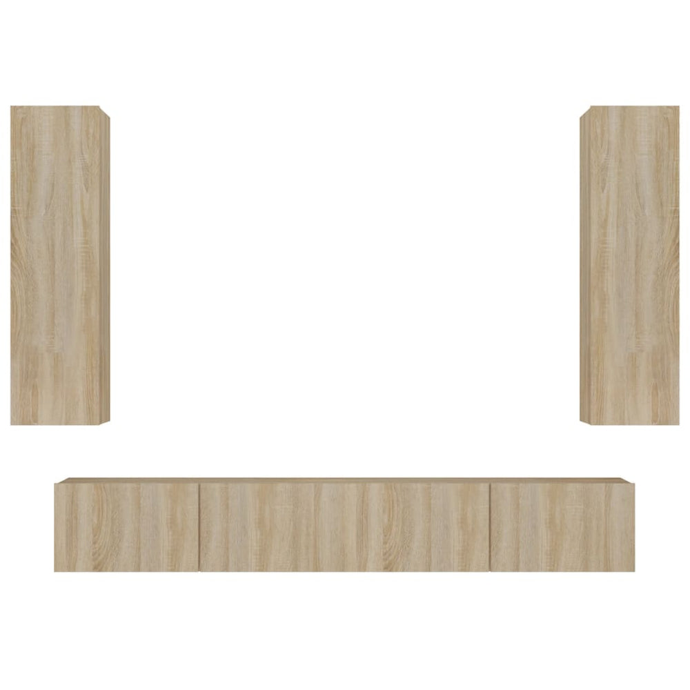 4-tlg. TV-Schrank-Set Sonoma-Eiche Holzwerkstoff