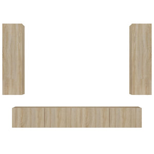 4-tlg. TV-Schrank-Set Sonoma-Eiche Holzwerkstoff