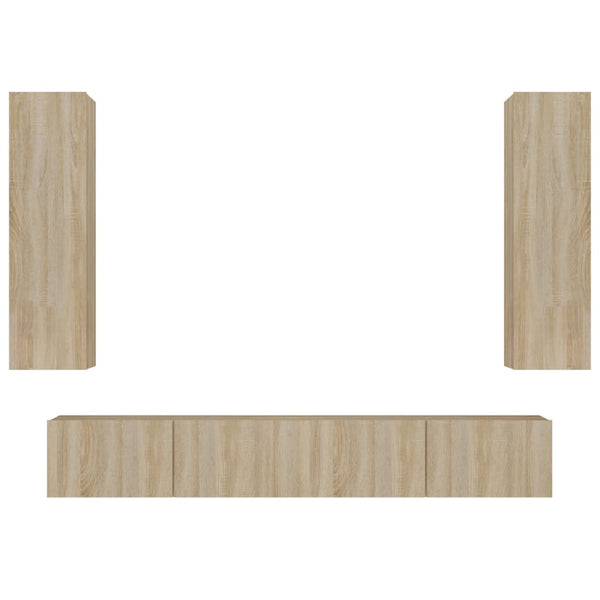 4-tlg. TV-Schrank-Set Sonoma-Eiche Holzwerkstoff