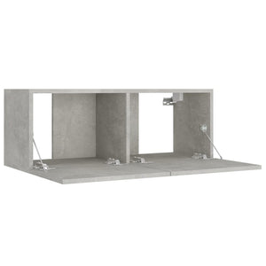 8-tlg. TV-Schrank-Set Betongrau Holzwerkstoff