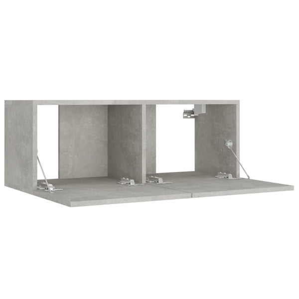 8-tlg. TV-Schrank-Set Betongrau Holzwerkstoff