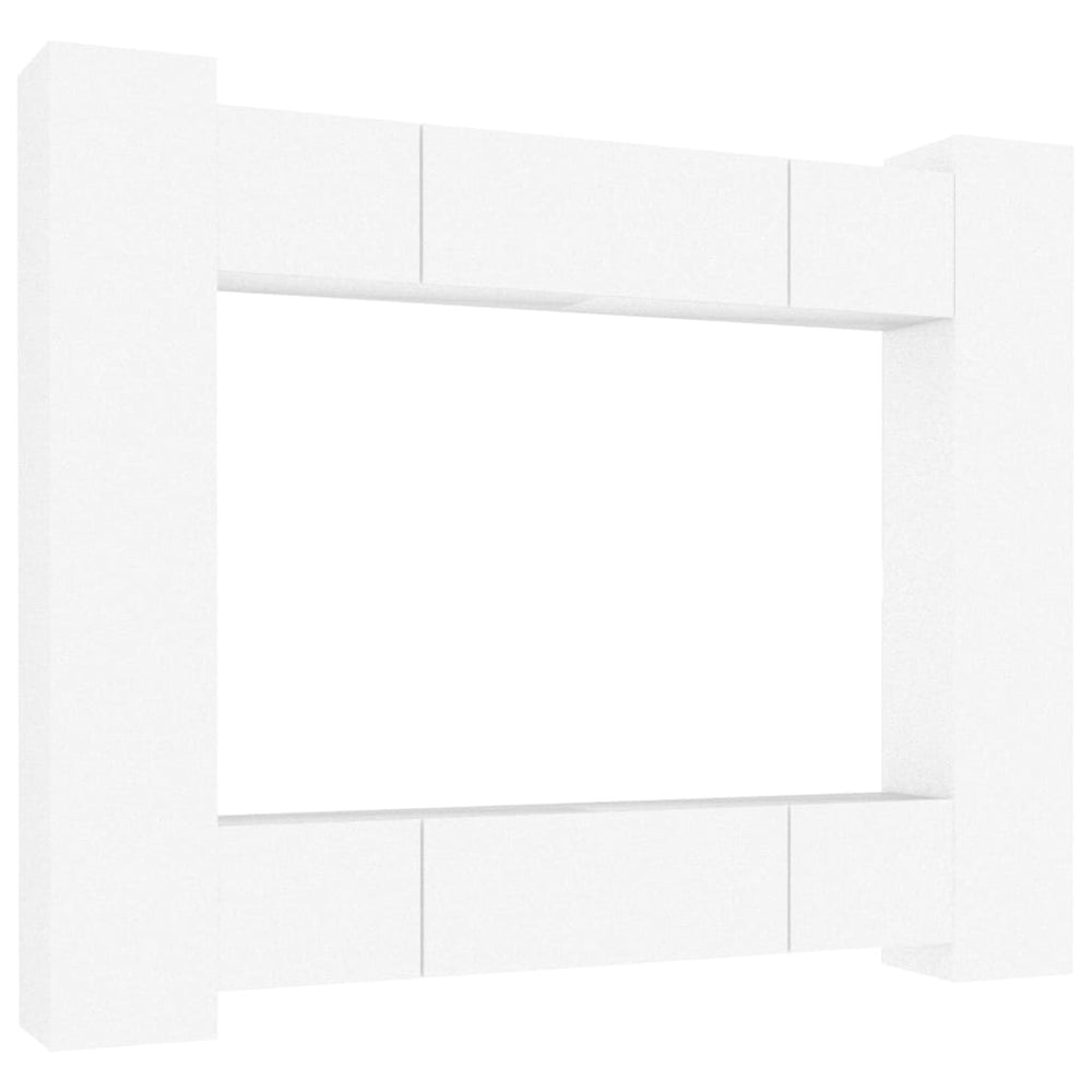 8-tlg. TV-Schrank-Set Weiß Holzwerkstoff
