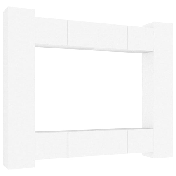 8-tlg. TV-Schrank-Set Weiß Holzwerkstoff